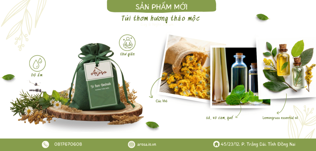 🌸 Túi Thơm thiên nhiên Arosa – Bí Quyết Mang Lại Không Gian Thơm Mát & Thư Giãn Tự Nhiên 2025 ecnt